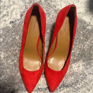 14th & Union Red Suede Heels